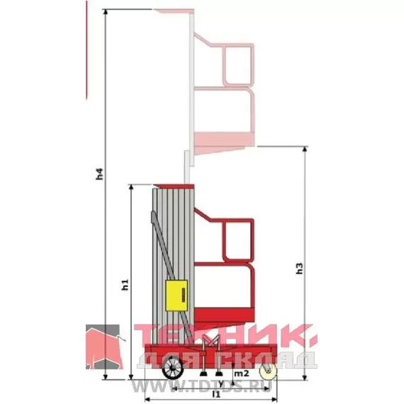 LEMA LM WPAM-1B-080 AC 130 кг 8 м Несамоходный сетевой телескопический подъемник в Челябинске, Грузоподъемность: 130 кг, Высота подъема, м.: 8 м, Тип питания: сетевые (AC) купить по выгодной цене 100kwatt.ru