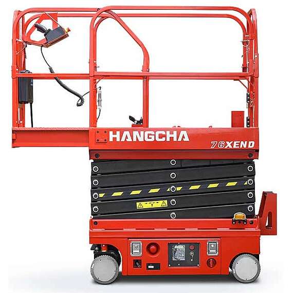 HANGCHA 78XEN 230 кг 6 м Ножничный подъемник аккумуляторный в Челябинске, Грузоподъемность: 230 кг, Высота подъема, м.: 5.8 м, Тип питания: аккумуляторные (DC), Напряжение: 24 В, Тип батареи: Кислотная, обслуживаемая купить по выгодной цене 100kwatt.ru