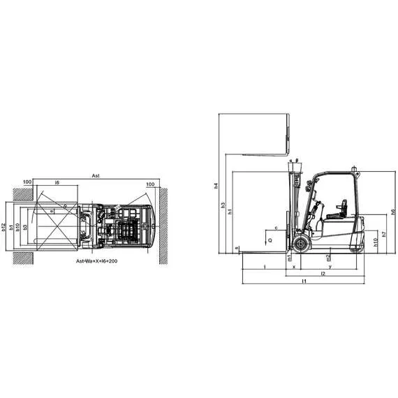 XILIN CPD20SA-16 Li-ion 1,6 т 3 м Погрузчик электрический трехопорный (900 мм 48V/350AH/100A) арт. 1025894 в Челябинске купить по выгодной цене 100kwatt.ru