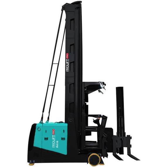 PROLIFT PRO RVX 1650 1,6 т 5 м Узкопроходный штабелер с подъемом кабины оператора в Челябинске, Грузоподъемность: 1.6 тонны (1600 кг), Высота подъема вил, м.: 5 м, Напряжение: 80 В, Тип батареи: Кислотная, обслуживаемая купить по выгодной цене 100kwatt.ru