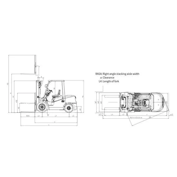 GROS-HELI CPQD20-RCK2 FFL 2 т 3,3 м Бензиновый погрузчик, двухсекционная мачта со свободным ходом в Челябинске, Грузоподъемность: 2 тонны (2000 кг), Высота подъема вил, м.: 3.3 м купить по выгодной цене 100kwatt.ru