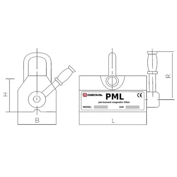 СИБТАЛЬ (GRM) PML 5000 кг Магнитный захват в Челябинске купить по выгодной цене 100kwatt.ru