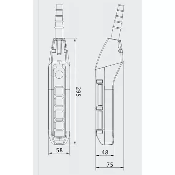 OCALIFT IP55 TNHA1-62FYS Пульт управления 4 кнопками 2 скорости, стоп, ключ в Челябинске купить по выгодной цене 100kwatt.ru