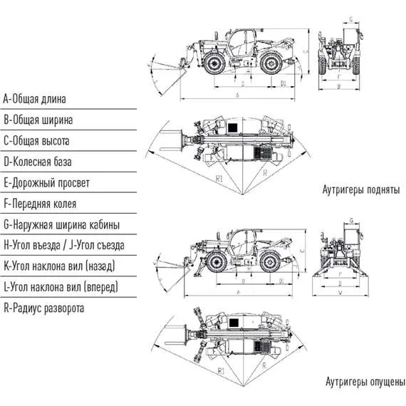 HELI 40H130-170S-C3 4000 кг 17 м Телескопический погрузчик в Челябинске купить по выгодной цене 100kwatt.ru