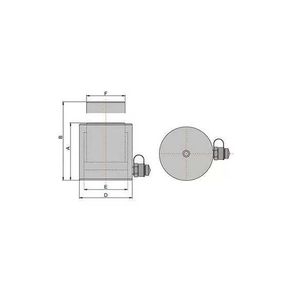 TOR ДГ150П50Г (HHYG-15050LS) Домкрат гидравлический, 150Т, ход штока 50 мм, односторонний, с пружинным возвратом штока, с фиксирующей гайкой арт. 1004740 в Челябинске купить по выгодной цене 100kwatt.ru