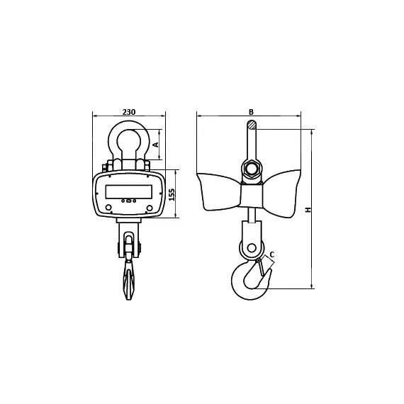 UNIGRAM КВ-15Т с ПДУ180 Крановые весы с индикацией на пульте, с USB-интерфейсом в Челябинске купить по выгодной цене 100kwatt.ru