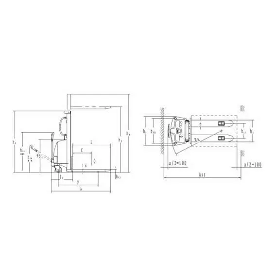 Noblelift SPM 1016 Гидравлический штабелер с электроподъемом в Челябинске купить по выгодной цене 100kwatt.ru