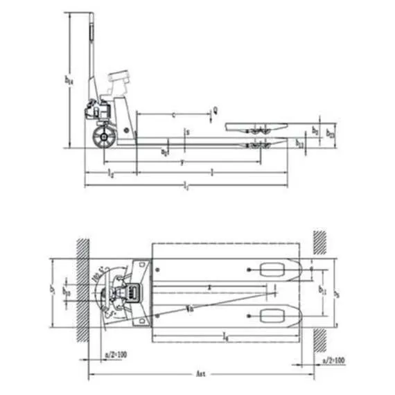 OXLIFT OX 20V 2000 Кг Гидравлическая тележка с весами, рохля в Челябинске купить по выгодной цене 100kwatt.ru